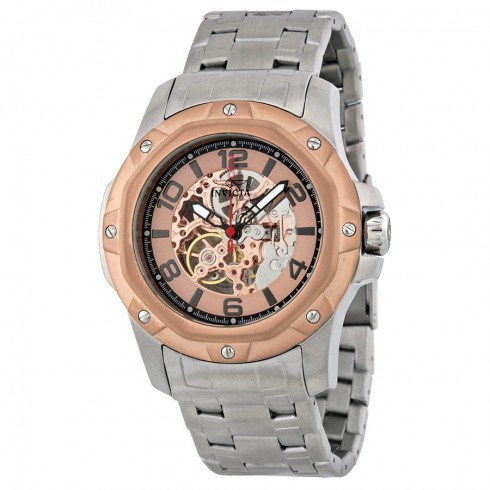 Invicta Specialty Rose Skeleton Dial Stainless Steel Men's Watch 16128 watches