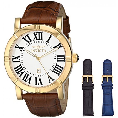 Invicta Specialty Silver Dial Brown Leather Men's Watch 13971 watches