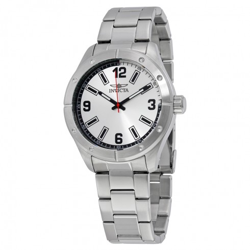 Invicta Specialty Silver Dial Stainless Steel Men's Watch with 1 Slot Yellow Invicta Box 17925SYB watches