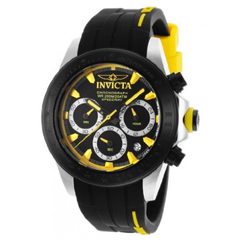 Invicta Speedway Chronograph Black Dial Black Silicone Men's Watch 17191 watches