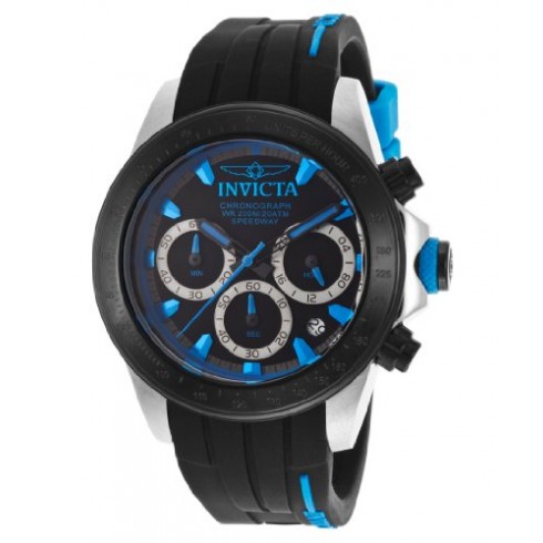 Invicta Speedway Chronograph Black Dial Black Silicone Men's Watch 17193 watches