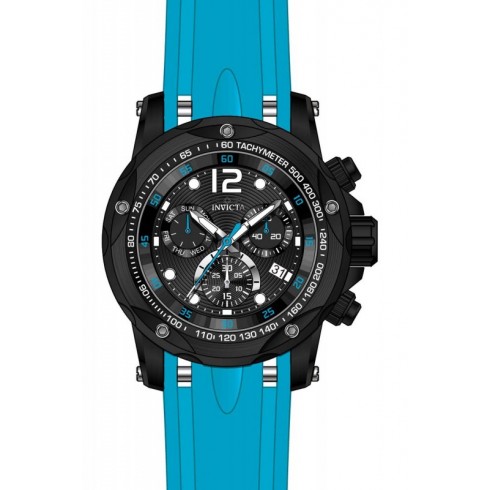 Invicta Speedway Chronograph Black Dial Light Blue Polyurethane Men's Watch 20075 watches
