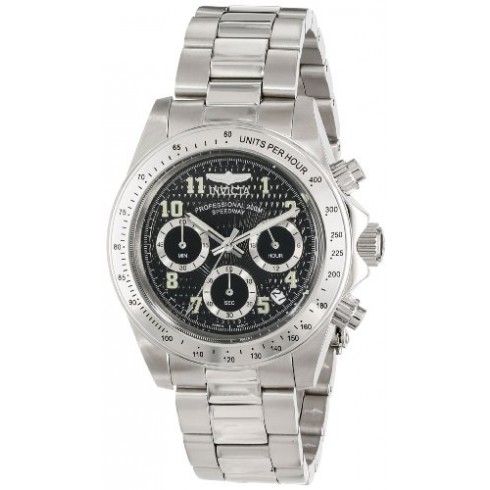Invicta Speedway Chronograph Black Dial Strainless Steel Men's Watch 17025 watches