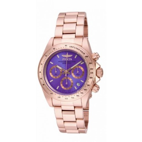 Invicta Speedway Chronograph Purple Dial Rose Gold Ion-plated Ladies Watch 16659 watches