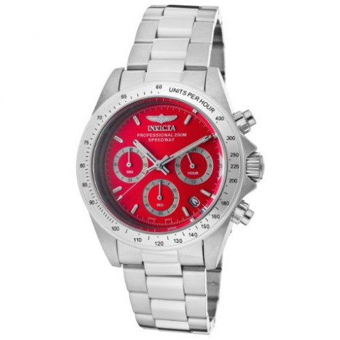 Invicta Speedway Chronograph Red Dial Stainless Steel Men's Watch 14380 watches