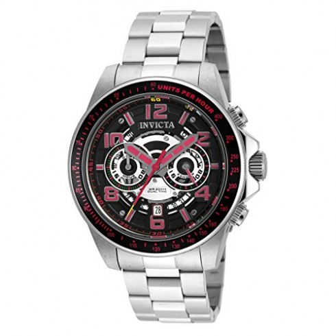 Invicta Speedway Dual Time Black Skeleton Dial Stainless Steel Men's Watch 19284 watches