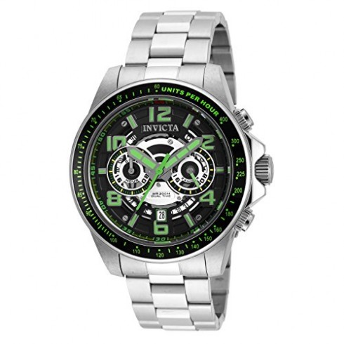 Invicta Speedway Dual Time Black Skeleton Dial Stainless Steel Men's Watch 19285 watches