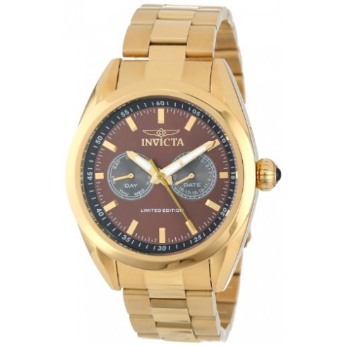 Invicta Speedway Multi-Function Brown Dial 18kt Gold-plated Men's Watch 14710 watches