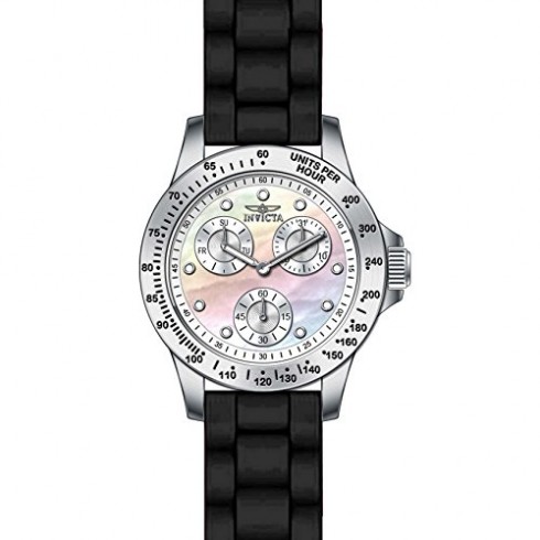 Invicta Speedway Multi-Function Mother of Pearl Dial Black Silicone Men's Watch 21968 watches
