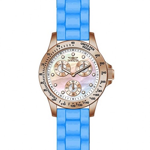 Replica Invicta Speedway Multi-Function Mother of Pearl Dial Blue Silicone Ladies Watch 21990 Watch