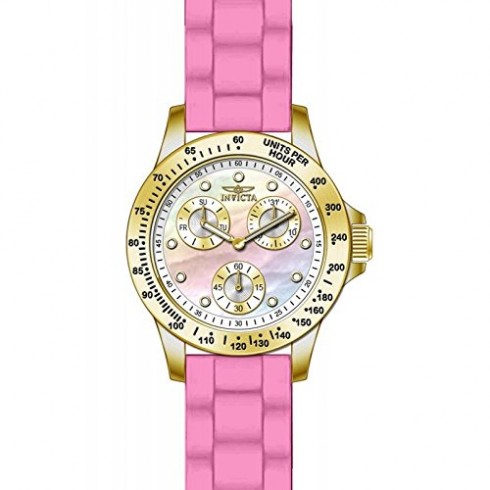 Invicta Speedway Multi-Function Mother of Pearl Dial Pink Silicone Ladies Watch 21982 watches