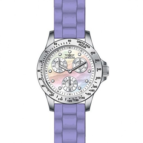Invicta Speedway Multi-Function Mother of Pearl Dial Purple Silicone Ladies Watch 21969 watches