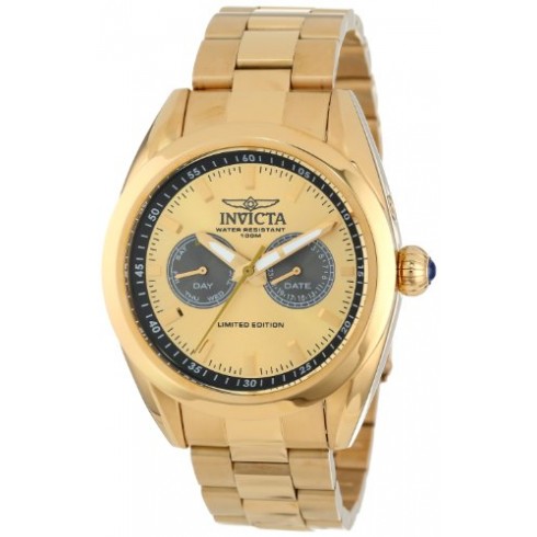 Invicta Speedway Multi-Function Rose Dial 18kt Gold-plated Men's Watch 14704 watches