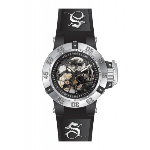 Invicta Subaqua Black Skeleton Black Silicone Ladies Watch 17129 watches