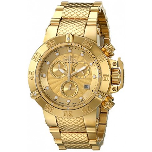 Invicta Subaqua Chronograpg Gold Dial 18kt Gold-plated Men's Watch 16699 watches