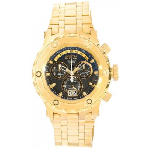 Invicta Subaqua Chronograph Black Dial Gold Ion-plated Stainless Steel Men's Watch 14468 watches