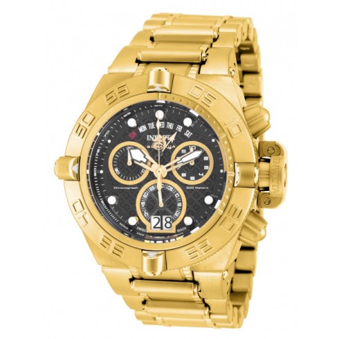 Invicta Subaqua Chronograph Black Dial Gold-plated Men's Watch 17607 watches