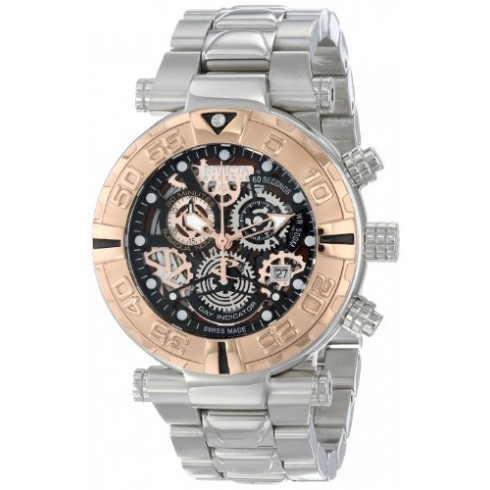 Invicta Subaqua Chronograph Black Skeleton Dial Stainless Steel Men's Watch 15616 watches