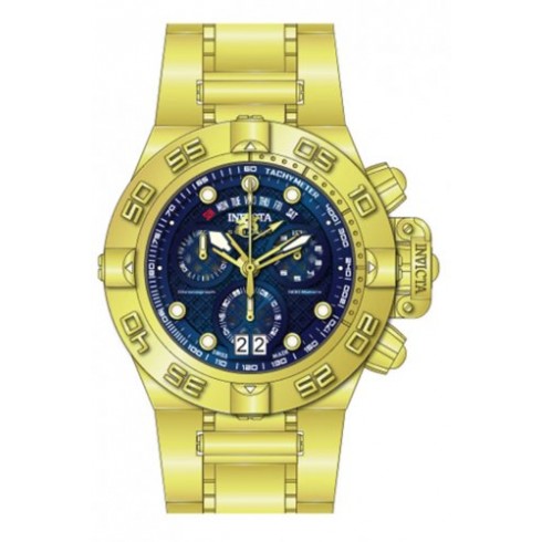Replica Invicta Subaqua Chronograph Blue Dial Gold-plated Men's Watch 14498 Watch
