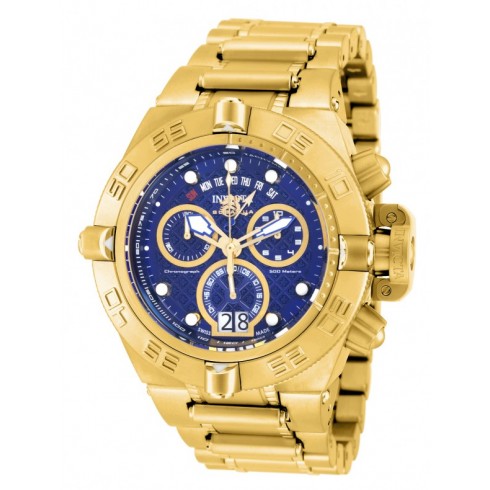 Invicta Subaqua Chronograph Blue Dial Gold-plated Men's Watch 17608 watches