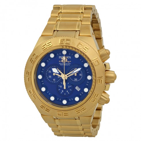 Invicta Subaqua Chronograph Blue Dial Gold-plated Men's Watch 1941 watches