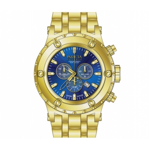 Invicta Subaqua Chronograph Blue Dial Gold-tone PVD Stainless Steel Men's Watch 14507 watches