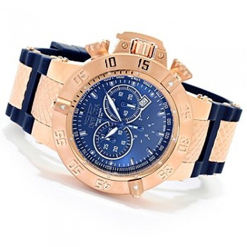 Invicta Subaqua Chronograph Blue Dial Rose Gold-Tone Men's Watch 11829 watches