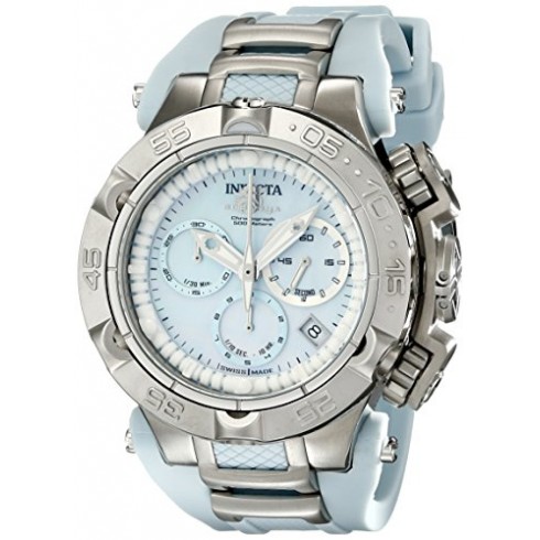 Invicta Subaqua Chronograph Blue Mother of Pearl Dial Blue Silicone Ladies Watch 17233 watches