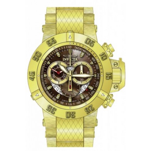 Invicta Subaqua Chronograph Brown Dial Yellow Gold-plated Men's Watch 80525 watches