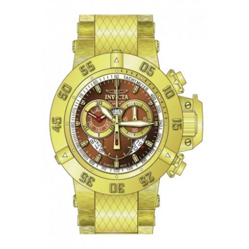 Invicta Subaqua Chronograph Copper Dial Gold Ion-plated Men's Watch 14455 watches