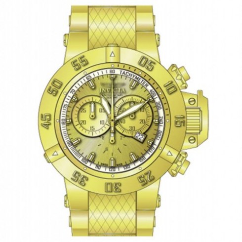 Invicta Subaqua Chronograph Gold- Dial Gold-plated Men's Watch 14500 watches