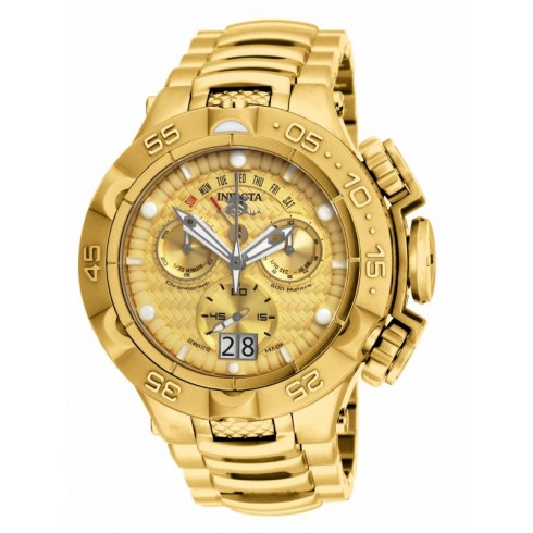 Invicta Subaqua Chronograph Gold Dial Gold-plated Men's Watch 17624 watches