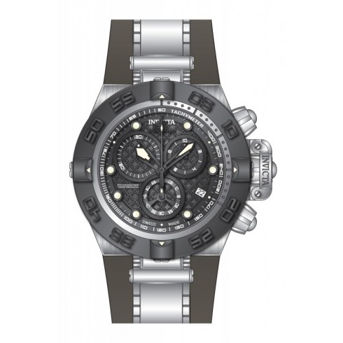Replica Invicta Subaqua Chronograph Gunmetal Dial Black Polyurethane Men's Watch 16140 Watch