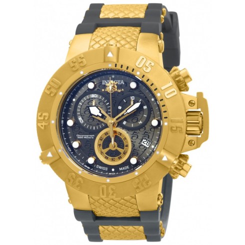 Invicta Subaqua Chronograph Gunmetal Dial Grey Polyurethane Men's Watch 15801 watches