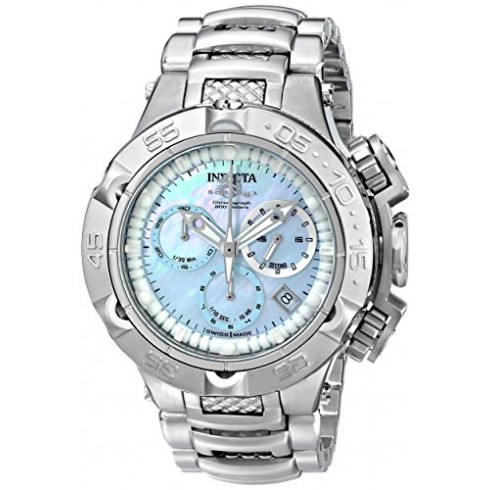 Invicta Subaqua Chronograph Light Blue Mother of Pearl Dial Stainless Steel Ladies Watch 17221 watches
