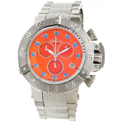 Invicta Subaqua Chronograph Orange Dial Stainless Steel Men's Watch 12726 watches
