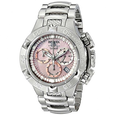Invicta Subaqua Chronograph Pink Mother of Pearl Dial Stainless Steel Ladies Watch 17220 watches