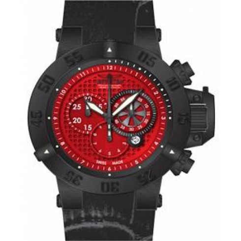 Invicta Subaqua Chronograph Red Dial Black Leather Men's Watch 80659 watches