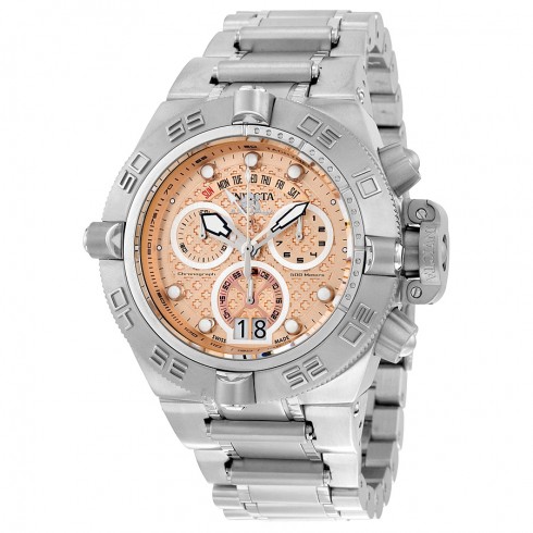 Invicta Subaqua Chronograph Rose Dial Stainless Steel Men's Watch 17605 watches
