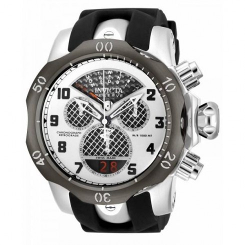 Invicta Subaqua Chronograph Silver Carbon Fiber Dial Black Polyurethane Men's Watch 16310 watches