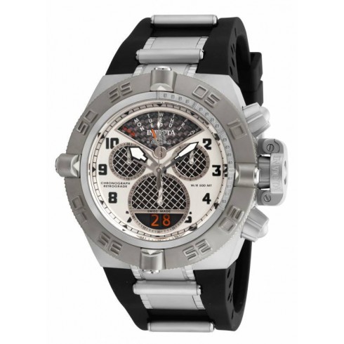 Invicta Subaqua Chronograph Silver Dial Black Polyurethane Men's Watch 16308 watches