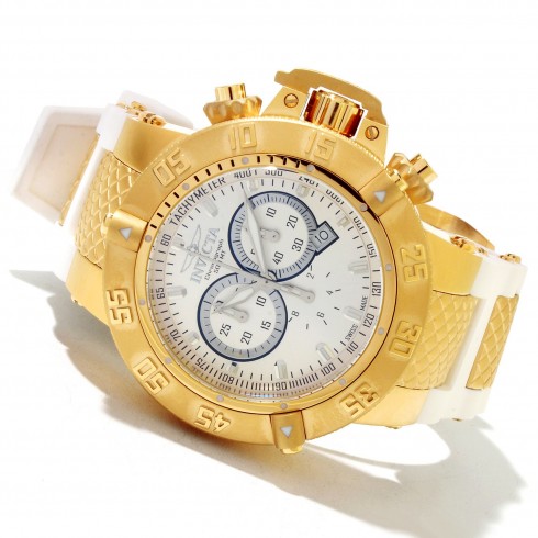 Invicta Subaqua Chronograph Silver Dial Gold-Tone Men's Watch 11835 watches