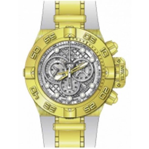 Invicta Subaqua Chronograph Silver Dial Gold-Tone Stainless Steel Men's Watch 11798 watches