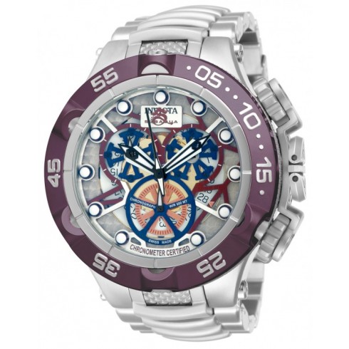 Invicta Subaqua Chronograph Silver Skeleton Dial Stainless Steel Men's Watch 12906 watches
