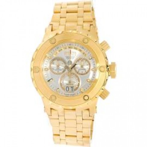 Invicta Subaqua Chronograph Silver-tone Dial Gold-tone PVD Stainless Steel Men's Watch 14471 watches