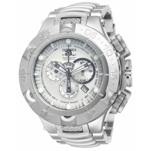 Invicta Subaqua Chronograph Silver-tone Dial Stainless Steel Men's Watch 12886 watches
