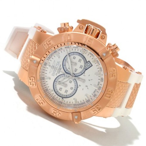 Replica Invicta Subaqua Chronograph White Dial Rose Gold-Tone Men's Watch 11831 Watch