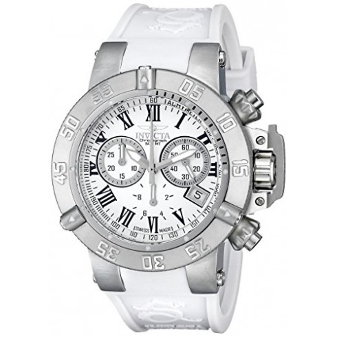 Invicta Subaqua Chronograph White Dialk White Silicone Ladies Watch 16882 watches