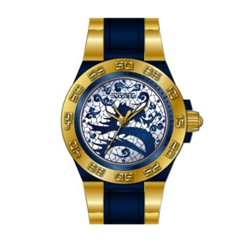 Invicta Subaqua Dragon Dynasty Blue and White Dial Gold-Tone Men's Watch 11549 watches