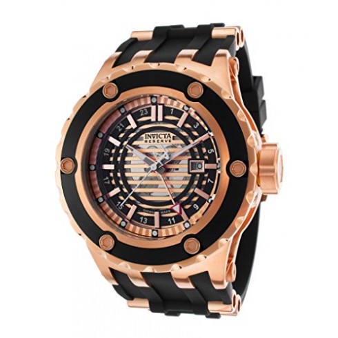 Invicta Subaqua GMT Black and Rose Dial Black Silicone Rubber Men's Watch 16823 watches